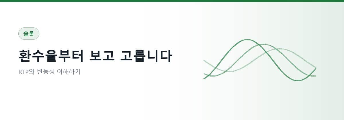 슬롯 — 환수율과 변동성